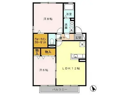 アメニティ・モア(2LDK/2階)の間取り写真