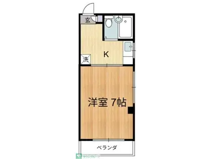 シンセリティ津田(1K/3階)の間取り写真