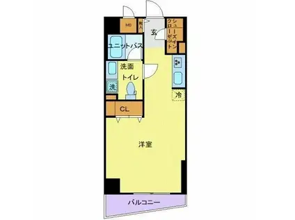 シンシア千駄木(1K/7階)の間取り写真