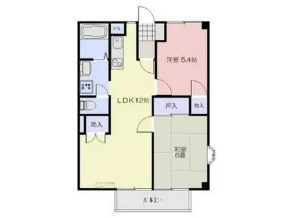 スリーゼロジュマン(2LDK/2階)の間取り写真