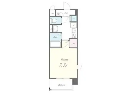 エル・スプランドゥール(1K/2階)の間取り写真