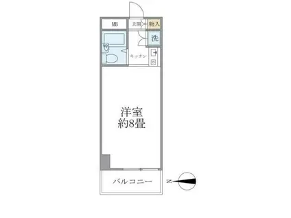 番衆エムエスビル(ワンルーム/7階)の間取り写真