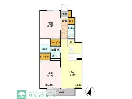 エリーゼ(2LDK/1階)の間取り写真