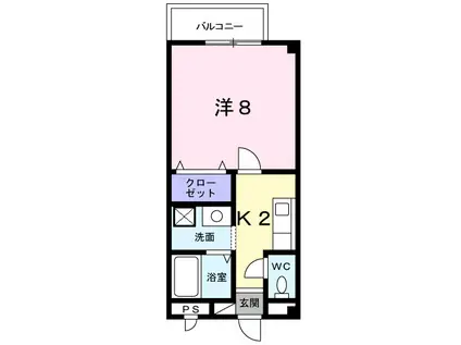 エスボワール新迫(1K/1階)の間取り写真