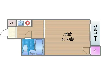 ネクスプロス弐番館(1K/5階)の間取り写真