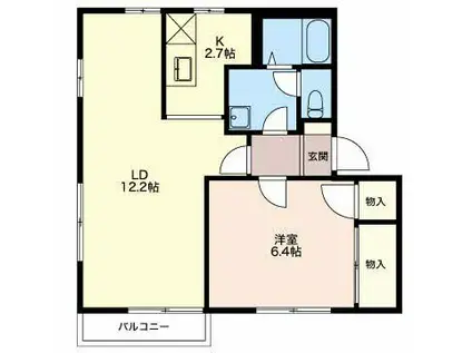 フレグランス梓(1LDK/1階)の間取り写真