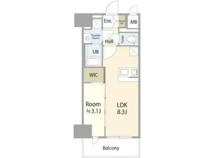 エスリード桜山ル・ヴェール(1LDK/5階)の間取り写真