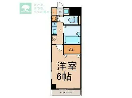 ヤサカハイムIII(1K/4階)の間取り写真