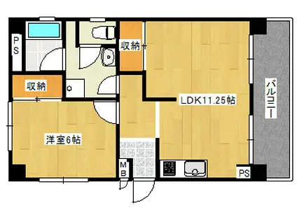 DEAR HOUSE(1LDK/3階)の間取り写真