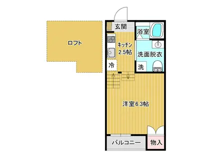 CIRCLE T WASHIZAKI(1K/2階)の間取り写真