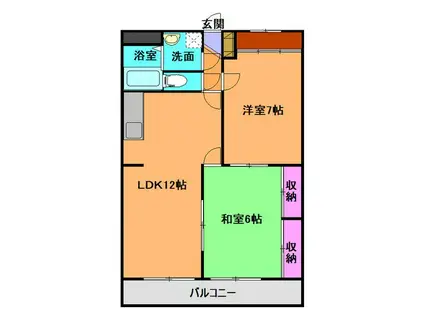 YSファミーユ(2LDK/1階)の間取り写真