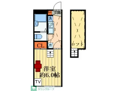 レオパレスコヅチ(1K/2階)の間取り写真