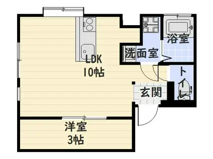華なんBLD(1LDK/3階)の間取り写真