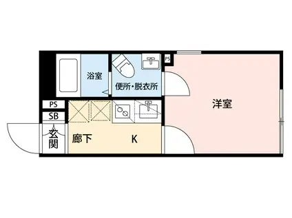 LYSBLANC 東日暮里(1K/4階)の間取り写真