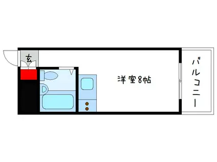 スクエアメゾン志紀(ワンルーム/4階)の間取り写真