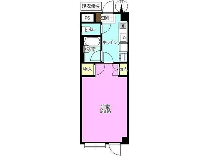 コーポソイビーン N棟(1K/1階)の間取り写真
