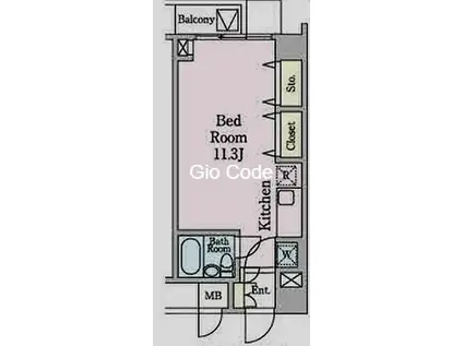 T-RHYTHMIC SOKA(ワンルーム/3階)の間取り写真