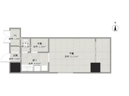 キャピタルビュー根岸(1K/5階)の間取り写真