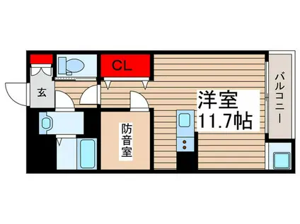 SKビル拾四番館(ワンルーム/2階)の間取り写真