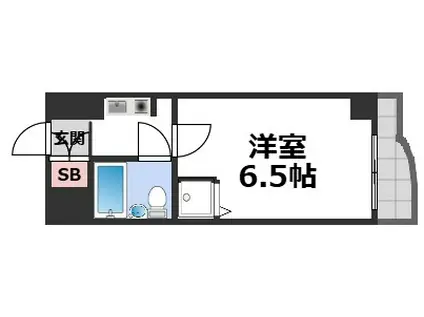 アクエルド都島(1K/4階)の間取り写真