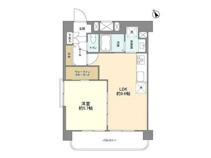 永谷ヒルプラザ六本木(1LDK/7階)の間取り写真