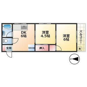 昭栄コーポラス(2DK/3階)の間取り写真
