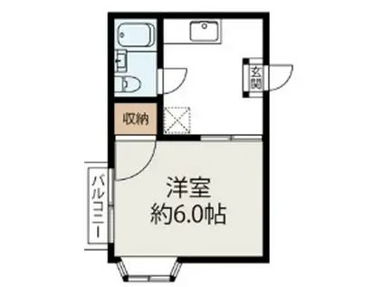 トラッド新柏(1K/1階)の間取り写真
