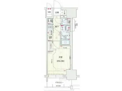 プレサンスNAGOYAシティオ(1K/12階)の間取り写真