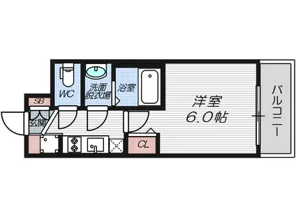 グランカリテ北梅田(1K/5階)の間取り写真