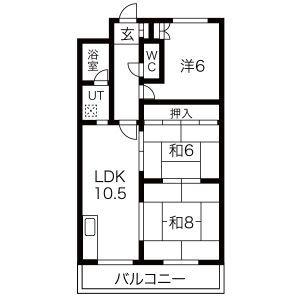 H.B NAGAKUTE(3LDK/4階)の間取り写真