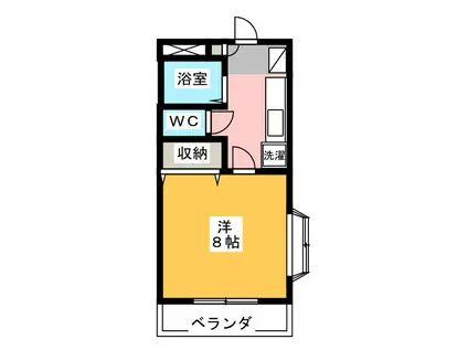 ヴィラグランデッツア(1K/1階)の間取り写真