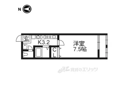 有限会社富士マンション(1K/2階)の間取り写真
