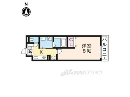 プランドール幸(1K/2階)の間取り写真