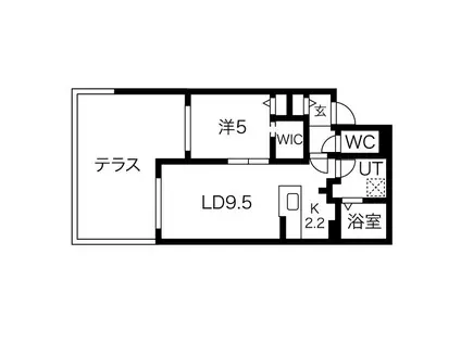 AJITO 1513(1LDK/1階)の間取り写真
