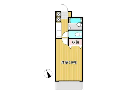 グレイスII(1K/3階)の間取り写真