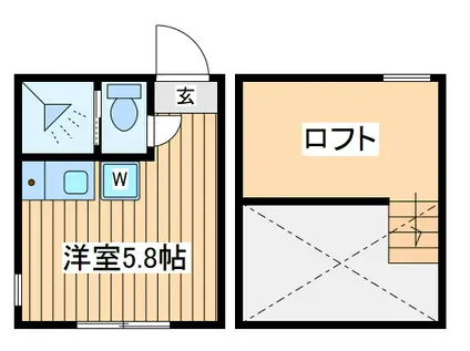 シャイン生麦(ワンルーム/1階)の間取り写真