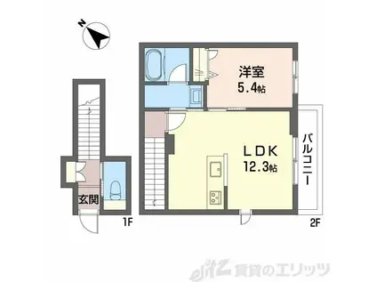 アザレアコート(1LDK/1階)の間取り写真