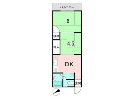 メゾンロワールYS(2DK/1階)の間取り写真