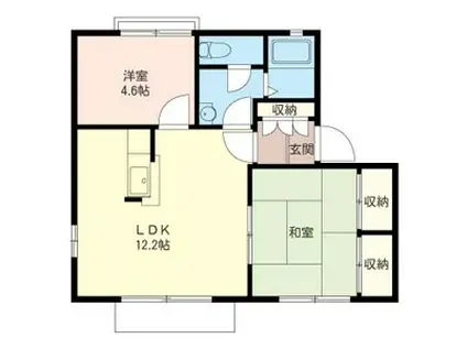 山崎コーポIII(2LDK/1階)の間取り写真