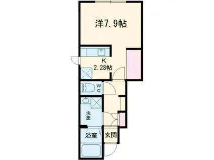 デイジー三条(1LDK/2階)の間取り写真