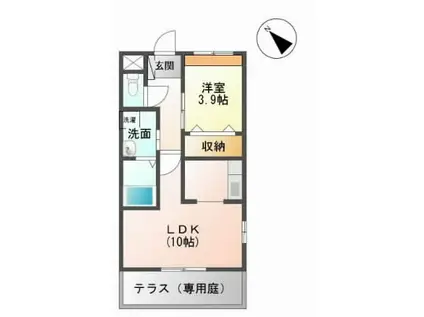 ディアズMSK(1LDK/1階)の間取り写真