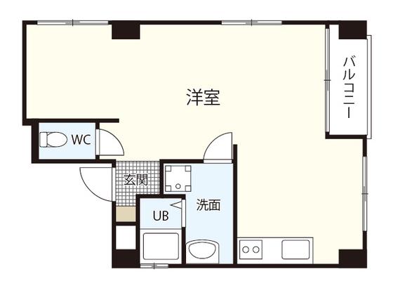 NICHIWA BLDG(ワンルーム/4階)の間取り写真