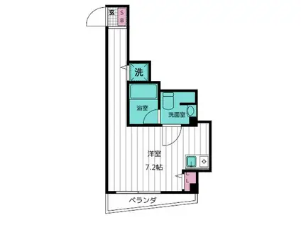 CASA DE TACHIKAWA(ワンルーム/1階)の間取り写真