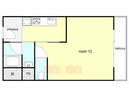 メゾンドシーザリオ(1K/1階)の間取り写真