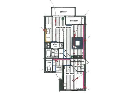 シャイン・シティーI(1LDK/1階)の間取り写真