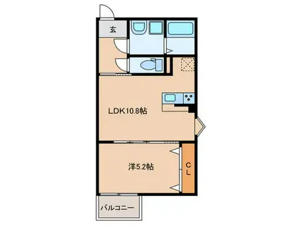 COCON GRANDJOUR 武庫之荘西(1LDK/1階)の間取り写真