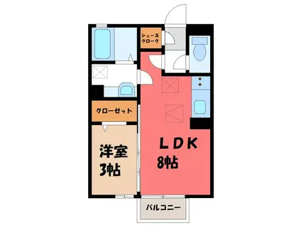 エスプラード(1LDK/2階)の間取り写真