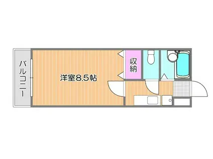 FLAT LEAVES学南町(1K/2階)の間取り写真