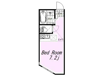 ユナイト石川町マルシュ(ワンルーム/1階)の間取り写真