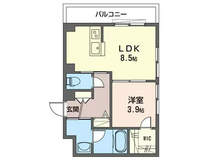 THE GRAND RESIDENCE(1LDK/4階)の間取り写真